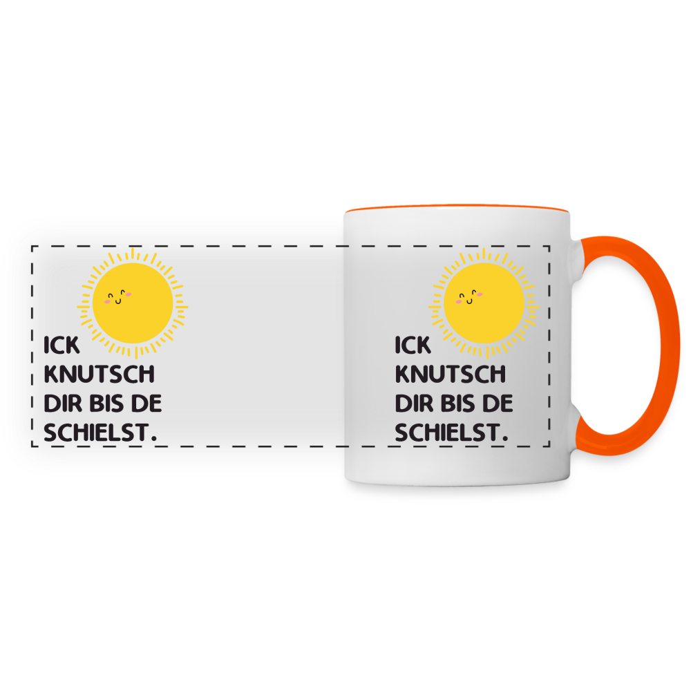 Ick knutsch dir Sonne! - Tasse zweifarbig - white/orange
