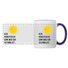Ick knutsch dir Sonne! - Tasse zweifarbig - white/cobalt blue