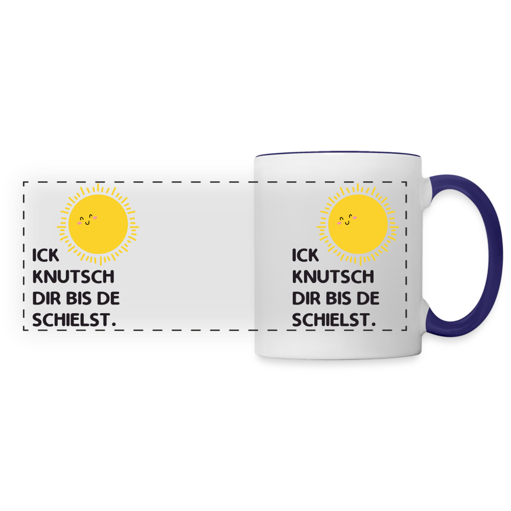 Ick knutsch dir Sonne! - Tasse zweifarbig - white/cobalt blue