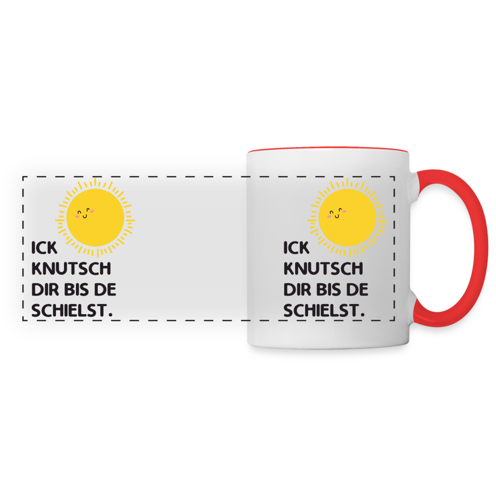 Ick knutsch dir Sonne! - Tasse zweifarbig - white/red