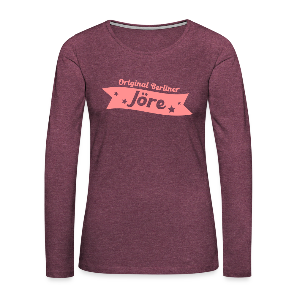 Berliner Jöre - Frauen Premium Langarmshirt - heather burgundy