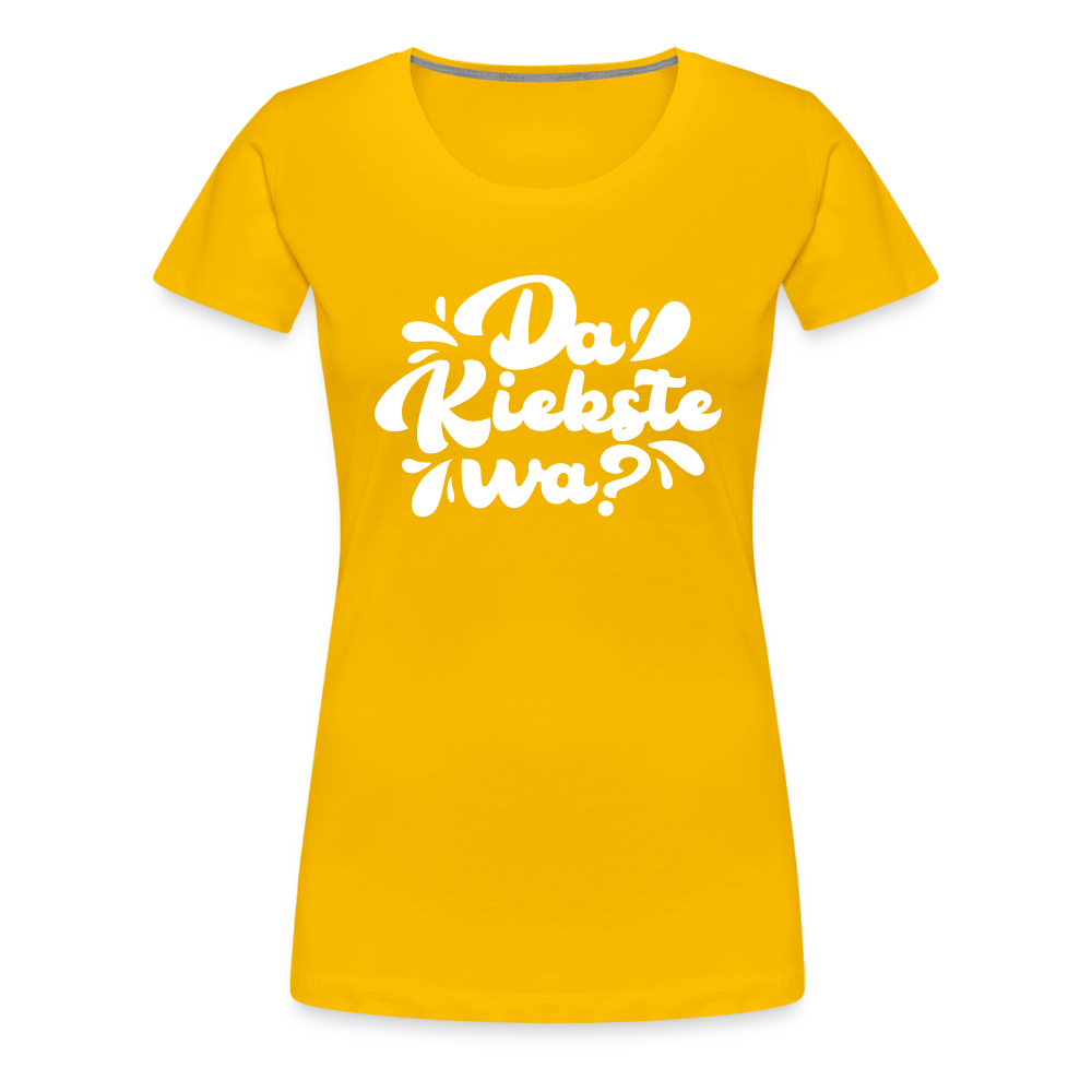 Kiekste - Frauen Premium T-Shirt - sun yellow