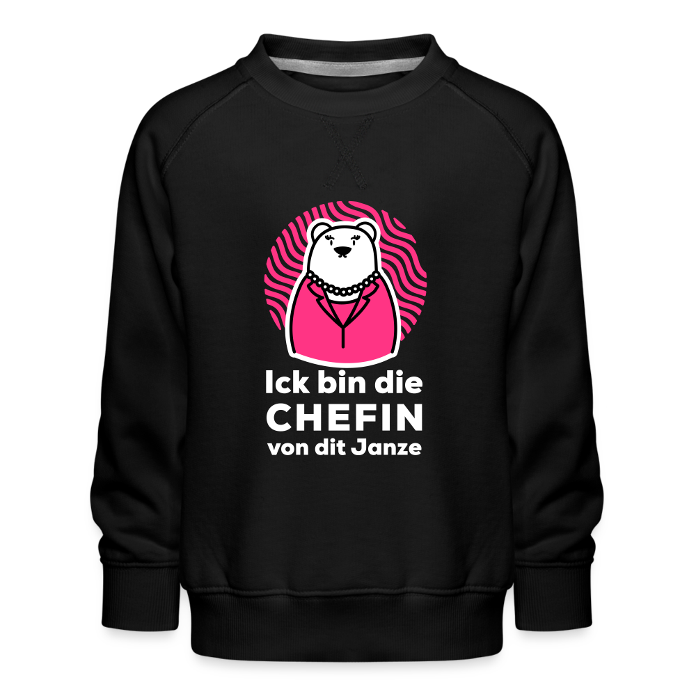 Chefin - Kinder Premium Sweatshirt - black