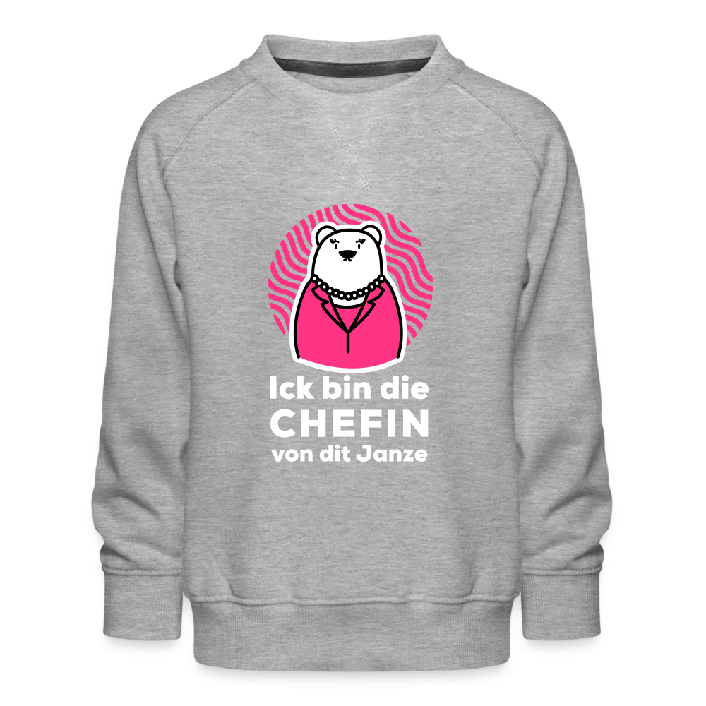 Chefin - Kinder Premium Sweatshirt - heather grey