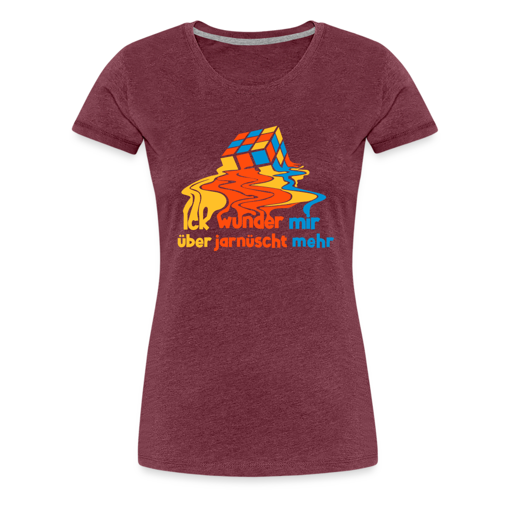 Ick wunder mir - Frauen Premium T-Shirt - heather burgundy