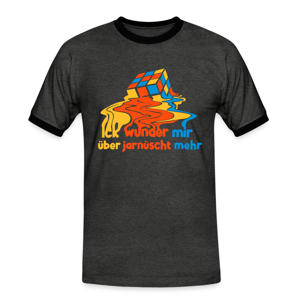 Ick Wunder Mir - Männer Ringer T-Shirt - charcoal/black