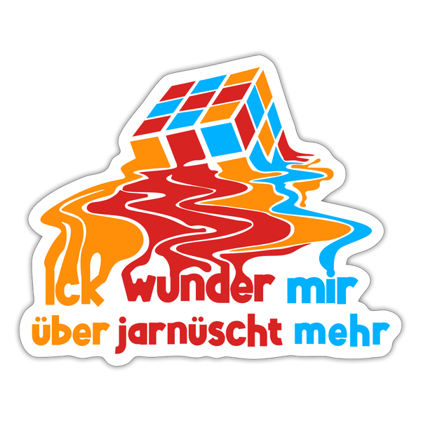 Ick Wunder Mir - Aufkleber - white matte