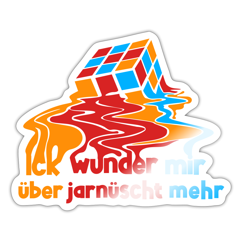 Ick Wunder Mir - Aufkleber - white glossy