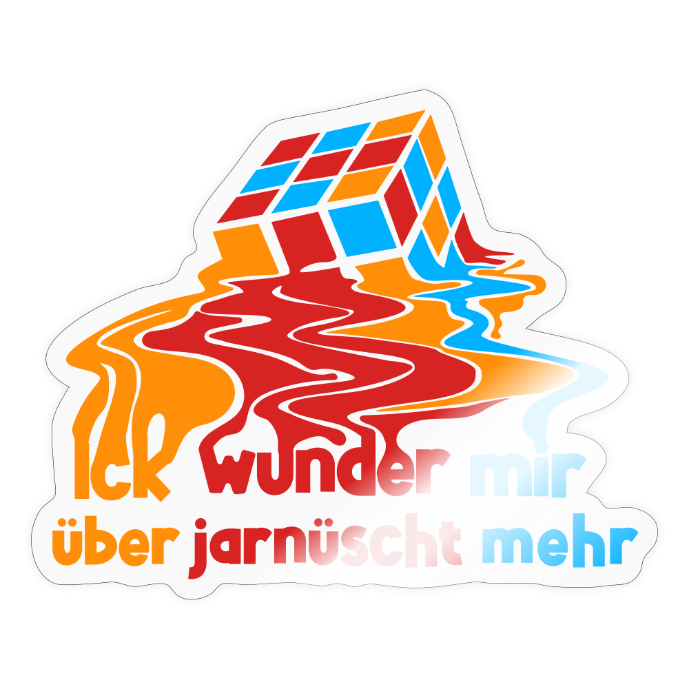 Ick Wunder Mir - Aufkleber - transparent glossy