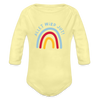 Allet wird jut! - Bio-Langarmbody - washed yellow