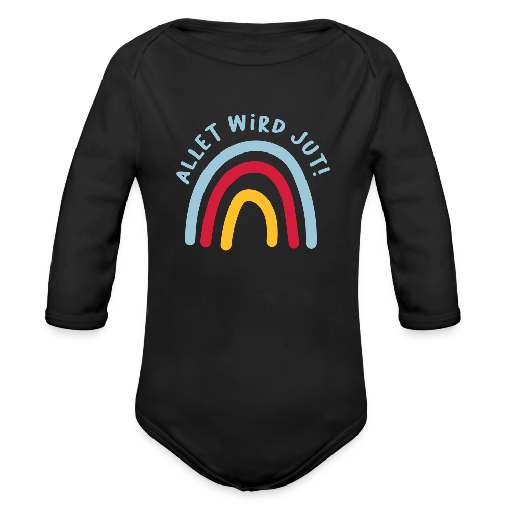 Allet wird jut! - Bio-Langarmbody - black