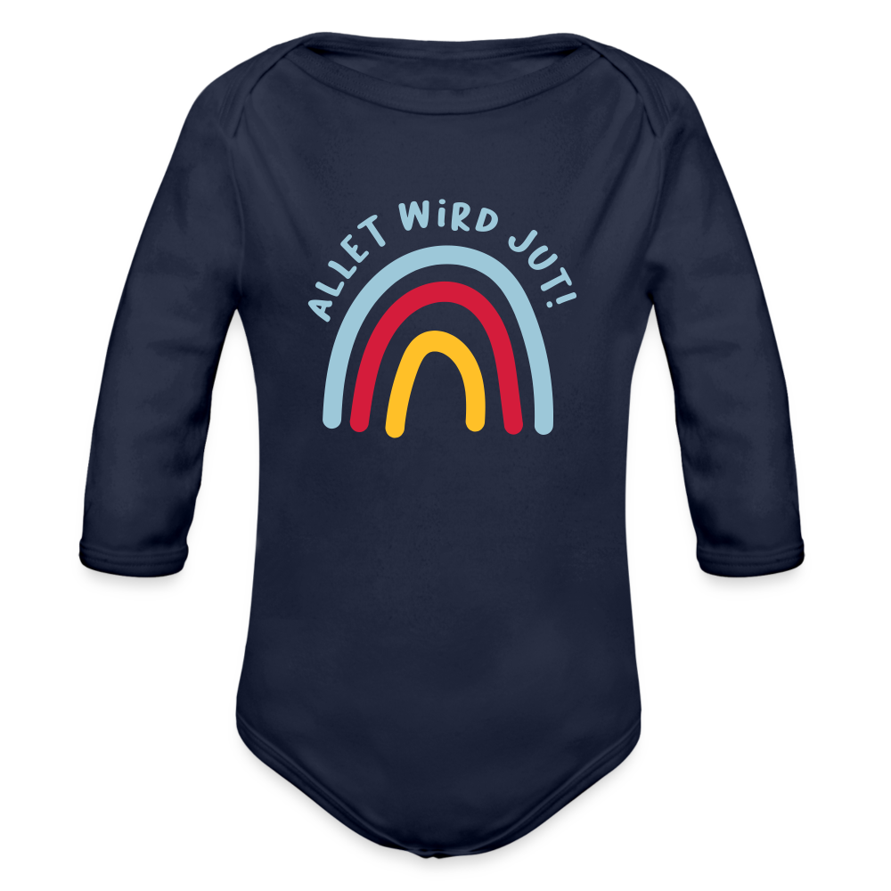 Allet wird jut! - Bio-Langarmbody - dark navy