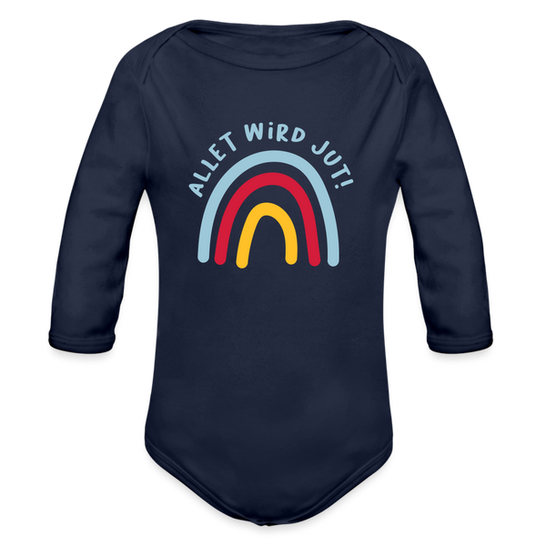 Allet wird jut! - Bio-Langarmbody - dark navy