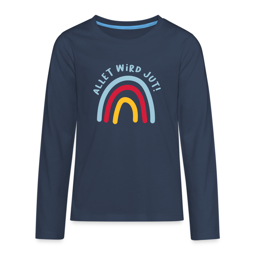 Allet wird jut! - Teenager Langarmshirt - navy