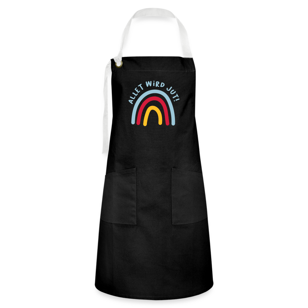 Allet wird jut! - Kontrastschürze - black/white