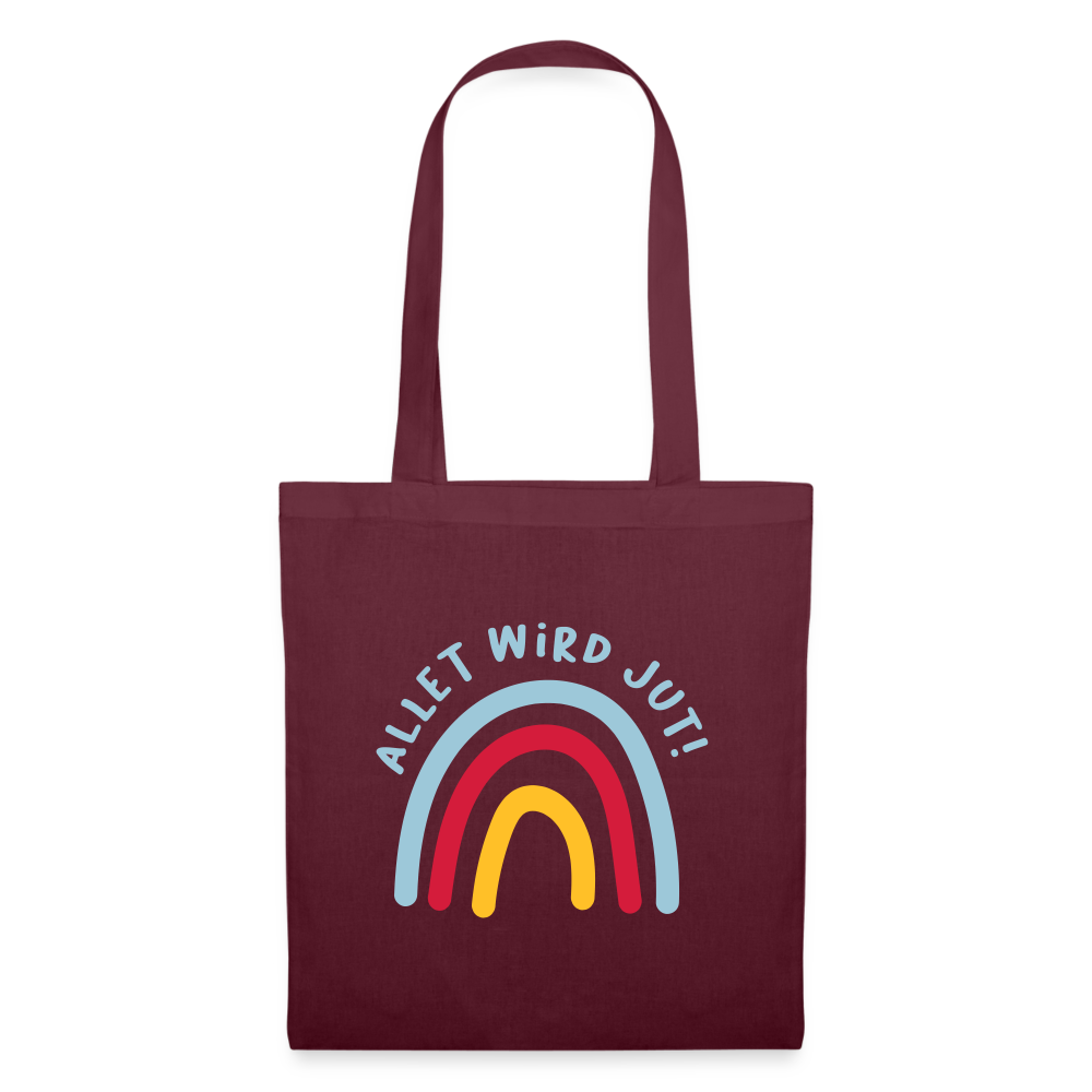 Allet wird jut! - Stoffbeutel - burgundy