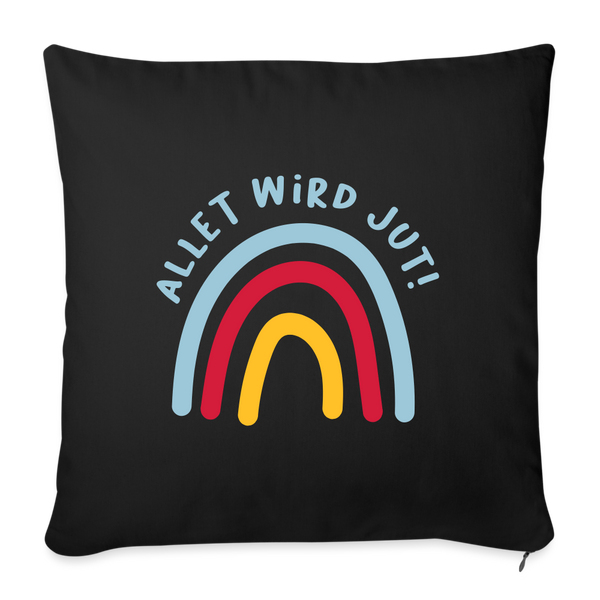 Allet wird jut! - Sofakissen mit Füllung (45 x 45 cm) - black
