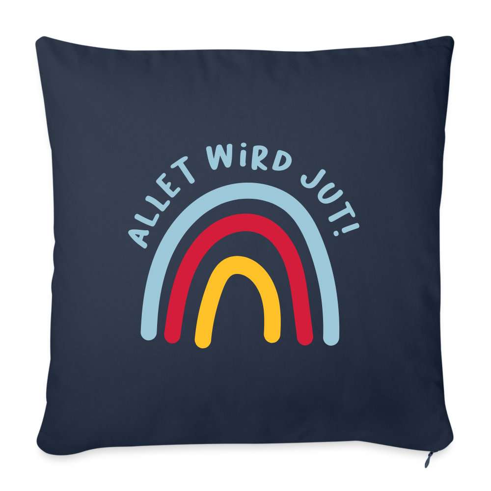 Allet wird jut! - Sofakissen mit Füllung (45 x 45 cm) - navy