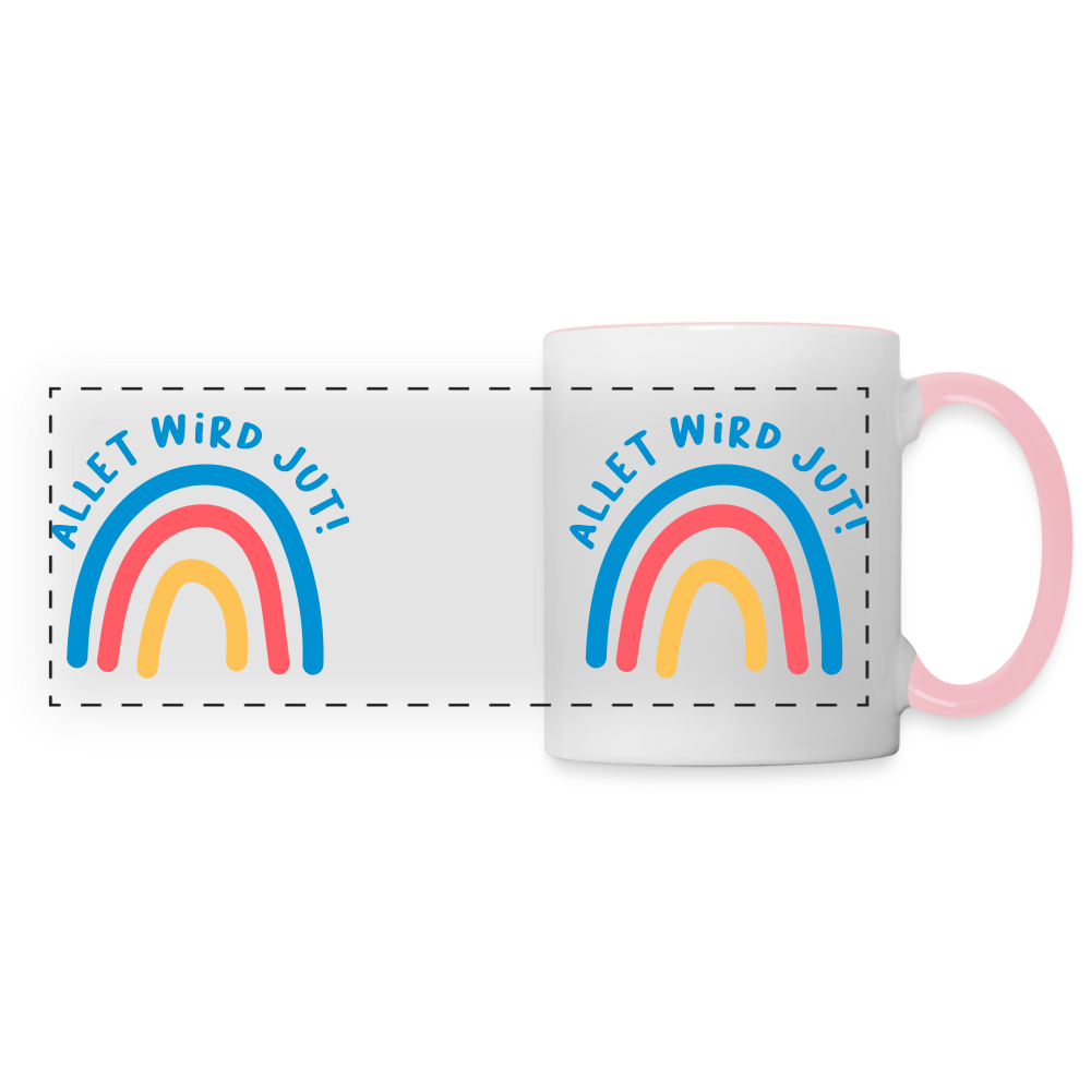 Allet wird jut! - Tasse zweifarbig - white/pink
