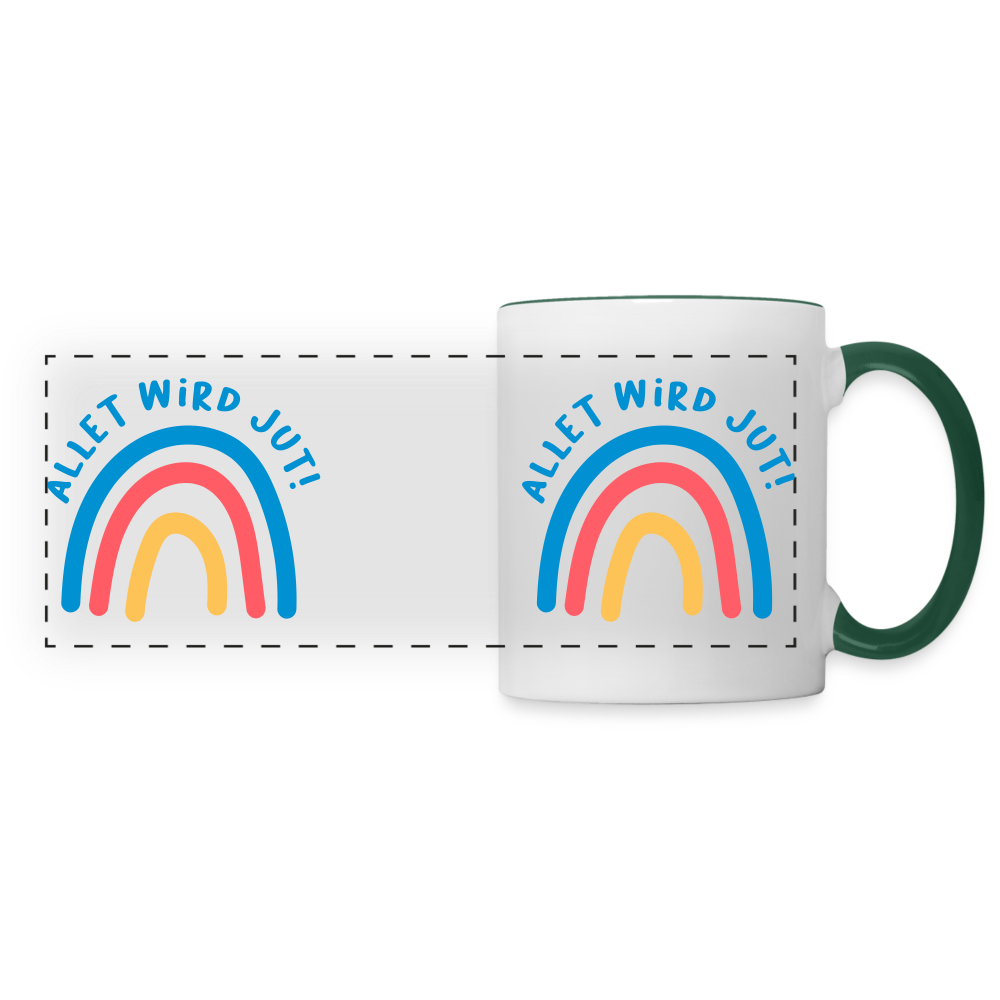 Allet wird jut! - Tasse zweifarbig - white/dark green