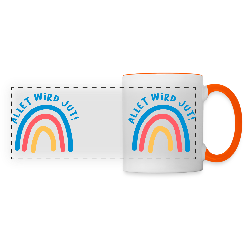 Allet wird jut! - Tasse zweifarbig - white/orange