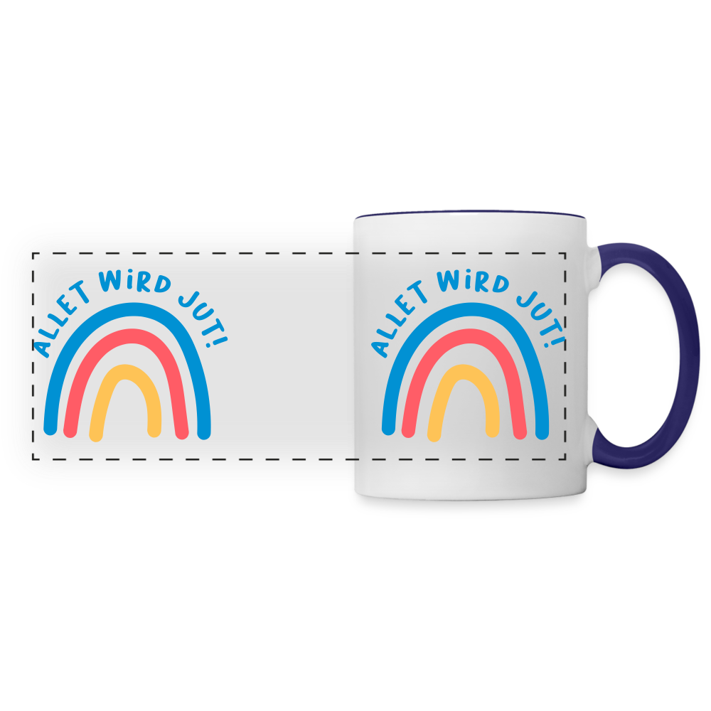 Allet wird jut! - Tasse zweifarbig - white/cobalt blue