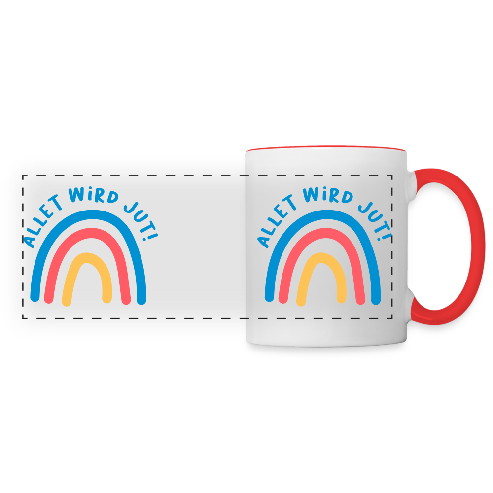Allet wird jut! - Tasse zweifarbig - white/red