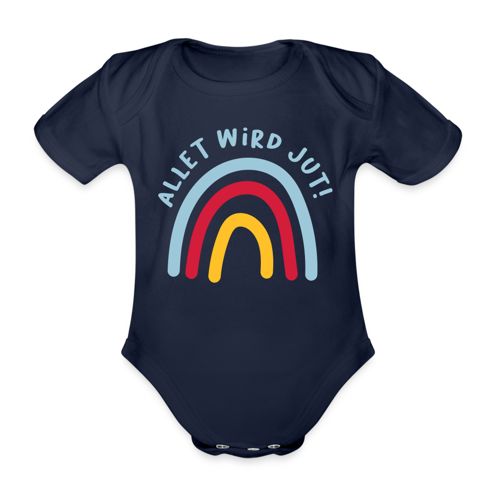 Allet wird jut! - Bio-Kurzarmbody - dark navy