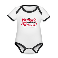 Ick knutsch dir! - Baby Bio-Kurzarm-Kontrastbody