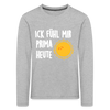 Ick fühl mir prima - Kinder Langarmshirt - heather grey