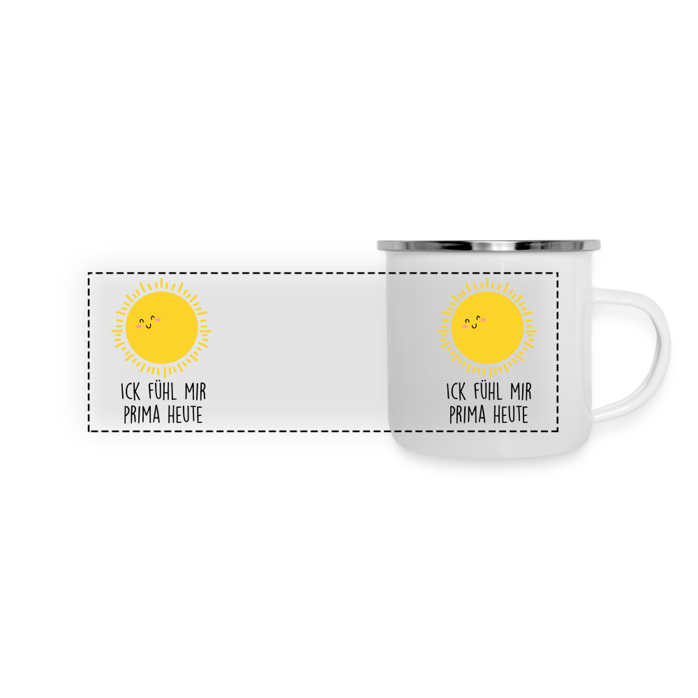 Ick fühl mir prima - Emaille Tasse - white