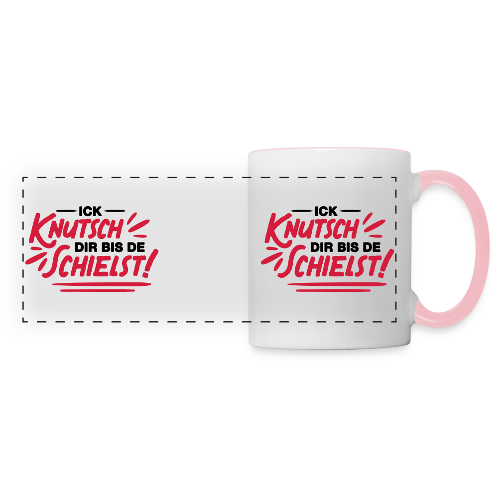 Ick knutsch dir! - Tasse zweifarbig - white/pink
