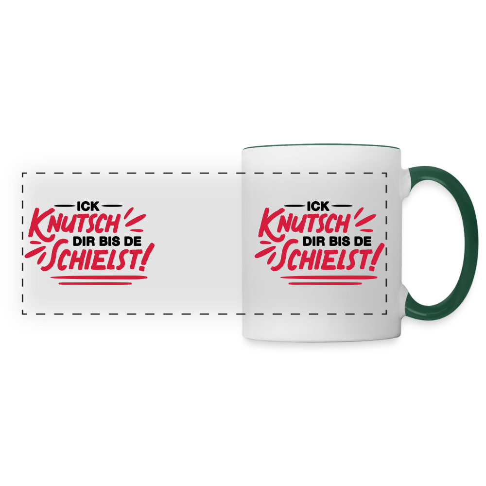 Ick knutsch dir! - Tasse zweifarbig - white/dark green