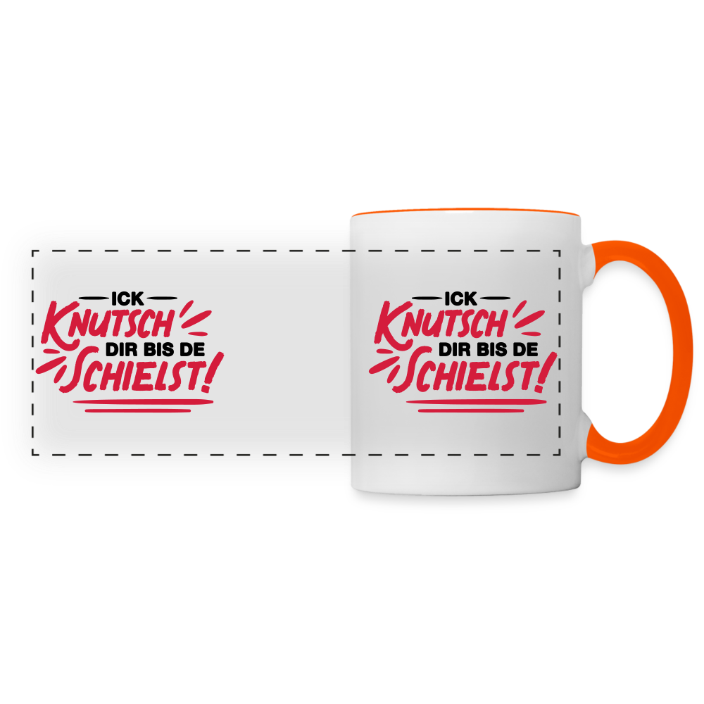 Ick knutsch dir! - Tasse zweifarbig - white/orange