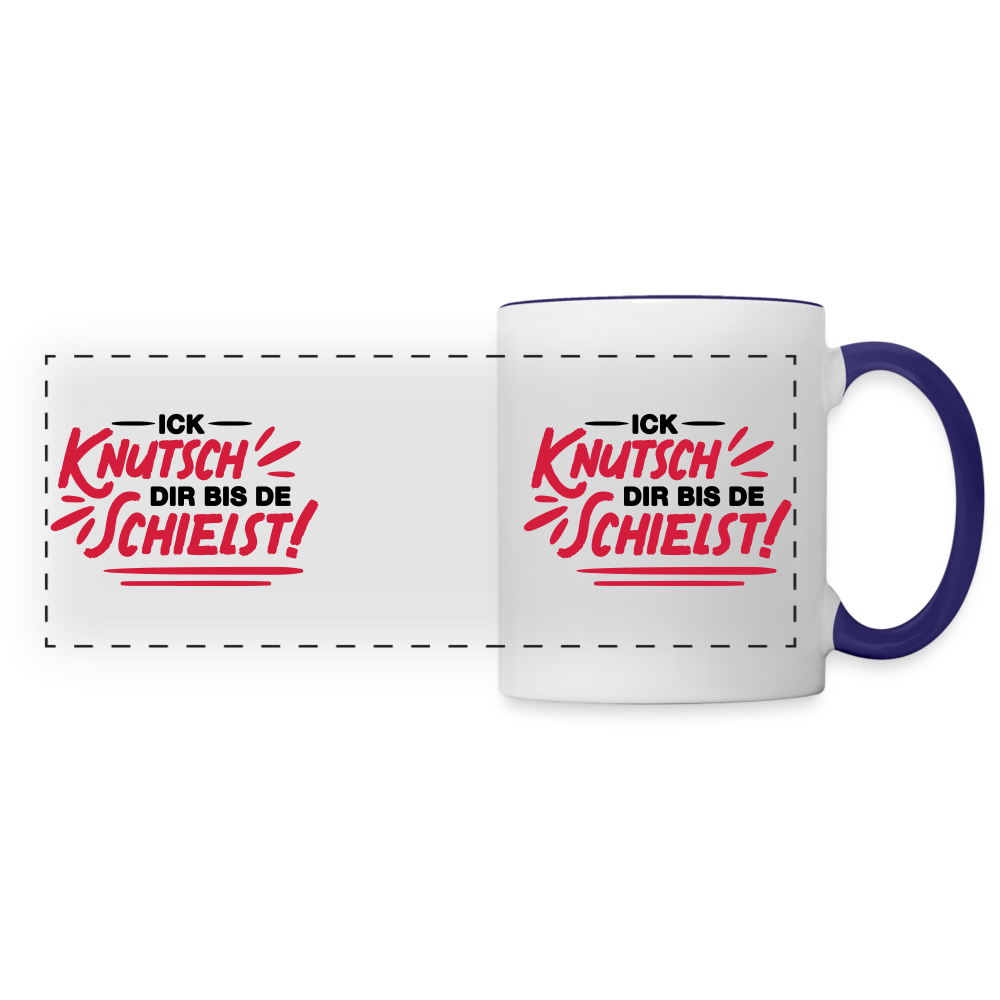 Ick knutsch dir! - Tasse zweifarbig - white/cobalt blue