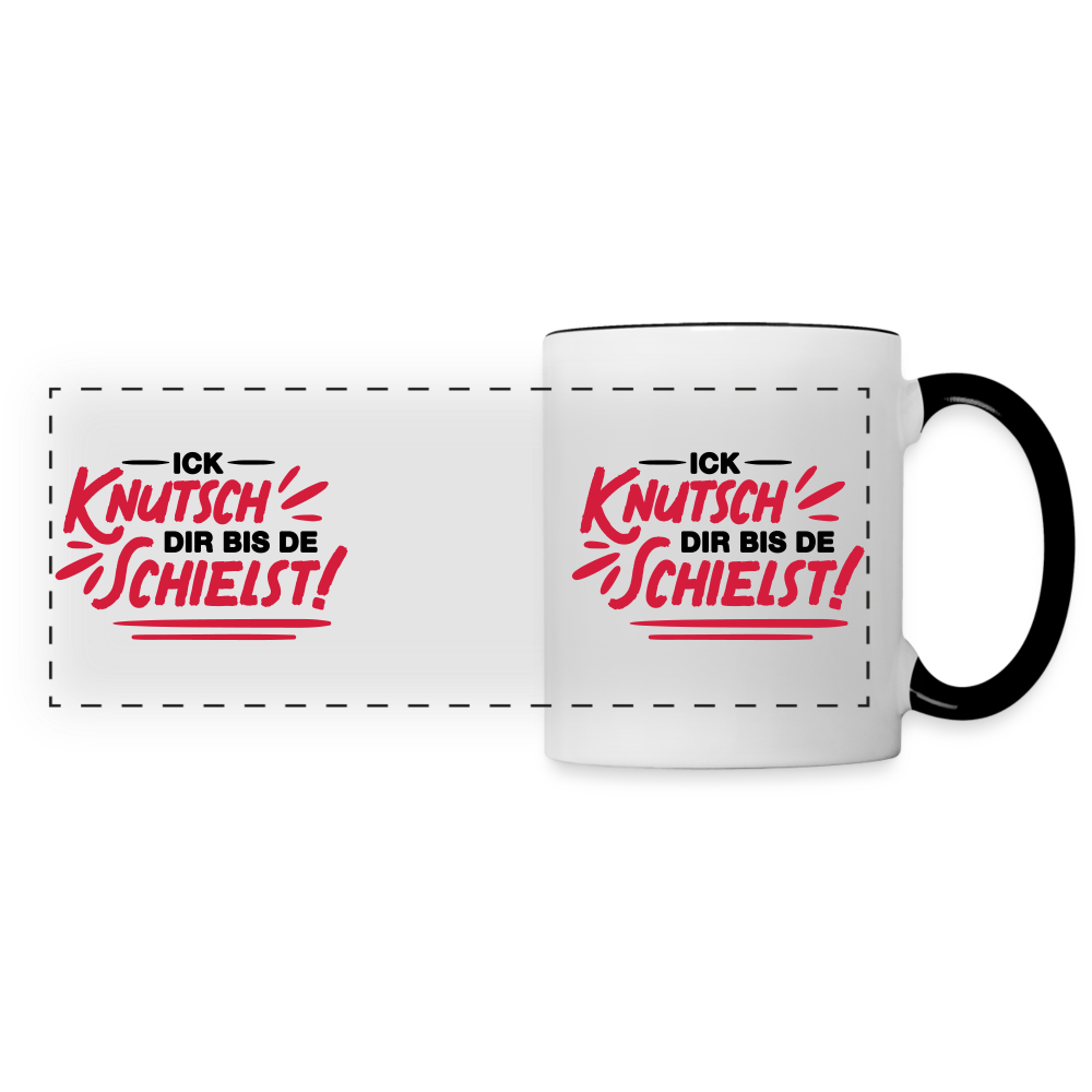 Ick knutsch dir! - Tasse zweifarbig - white/black
