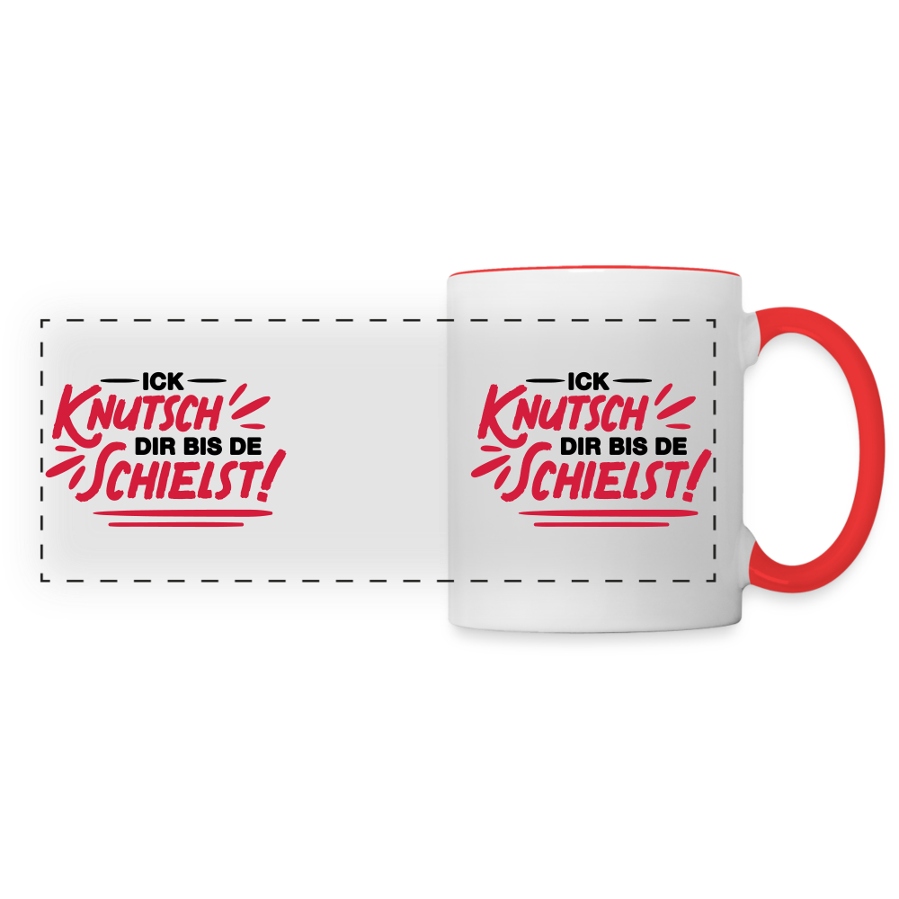 Ick knutsch dir! - Tasse zweifarbig - white/red