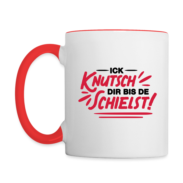 Ick knutsch dir! - Tasse zweifarbig