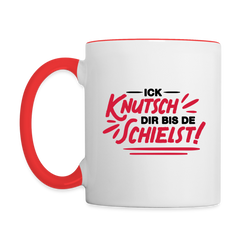 Ick knutsch dir! - Tasse zweifarbig