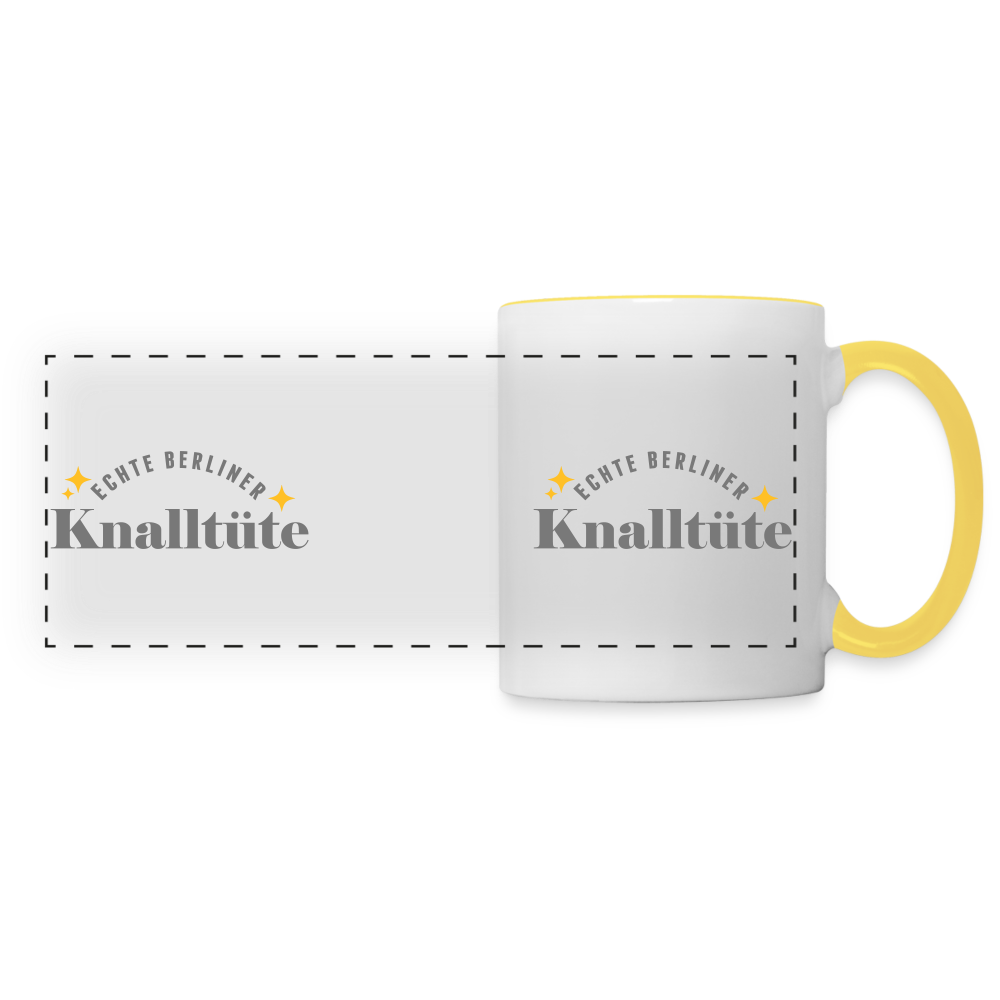 Knalltüte - Tasse zweifarbig - white/yellow