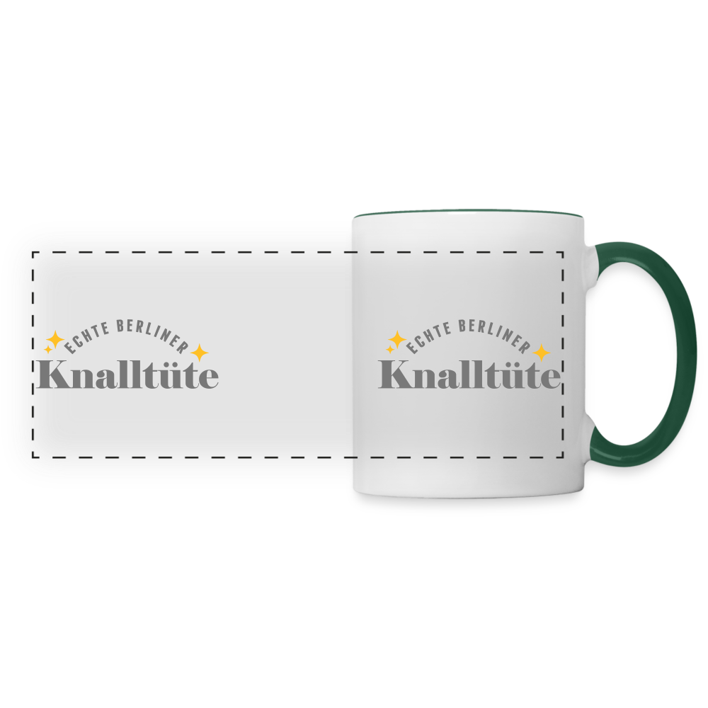 Knalltüte - Tasse zweifarbig - white/dark green