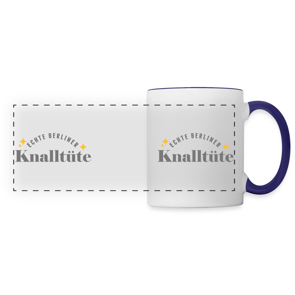 Knalltüte - Tasse zweifarbig - white/cobalt blue