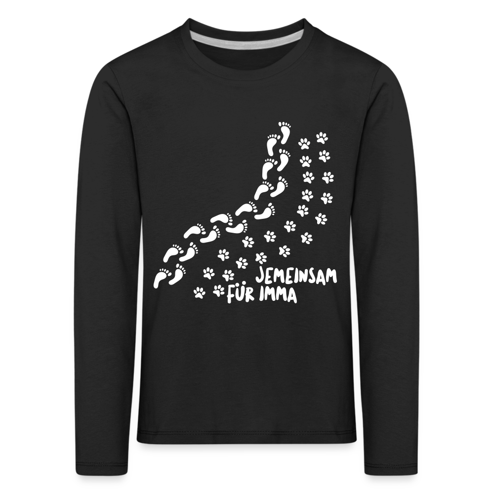 Jemeinsam Für Imma - Kinder Langarmshirt - black