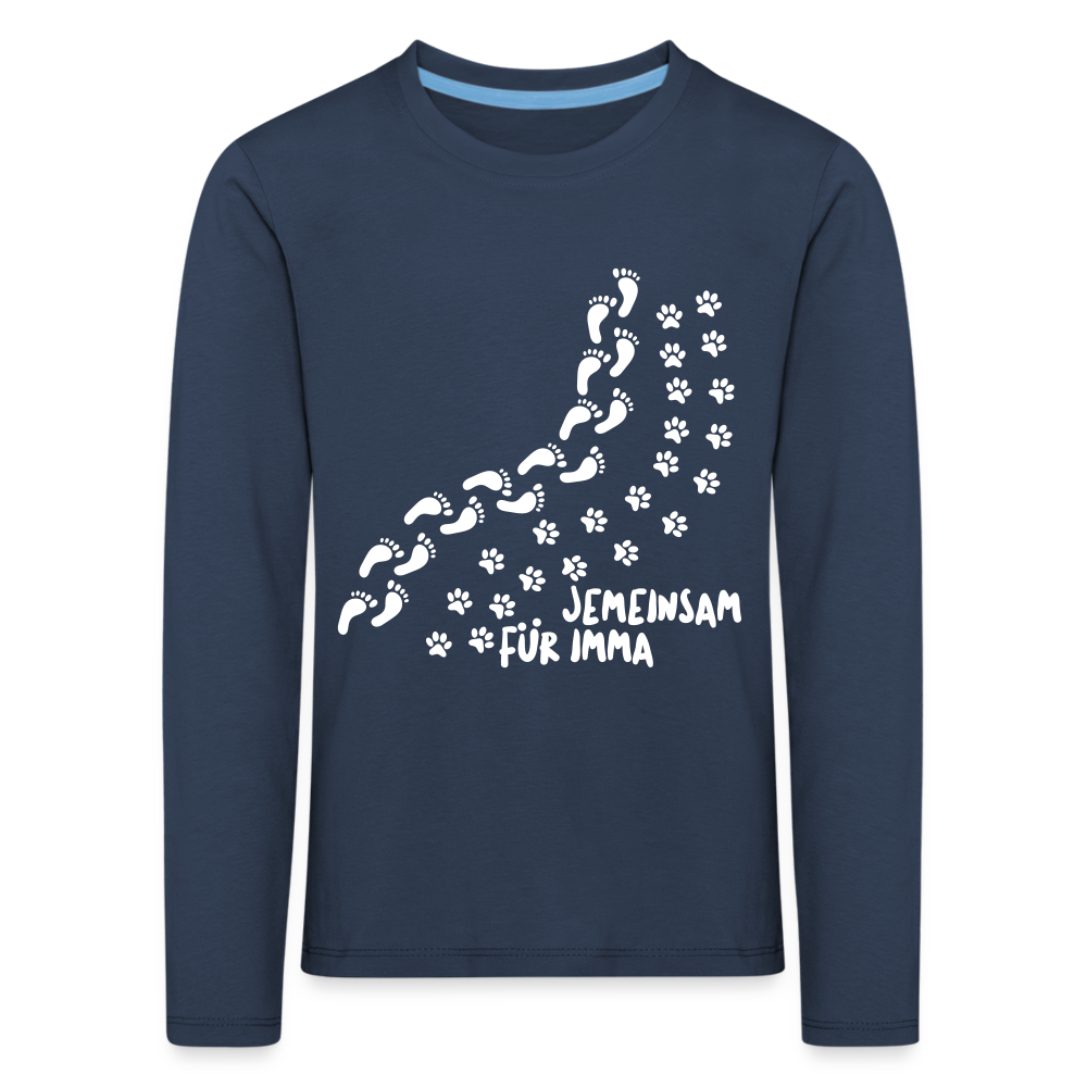 Jemeinsam Für Imma - Kinder Langarmshirt - navy