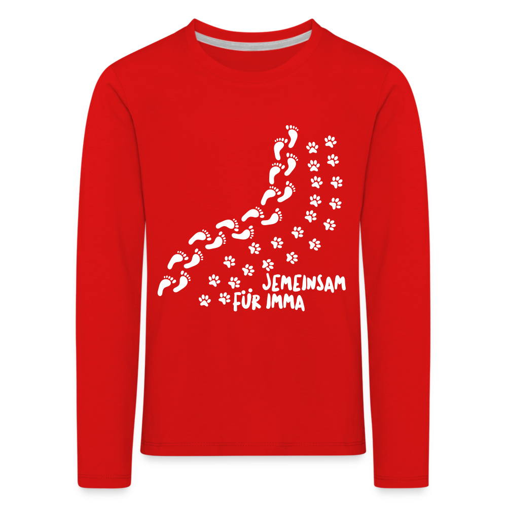 Jemeinsam Für Imma - Kinder Langarmshirt - red