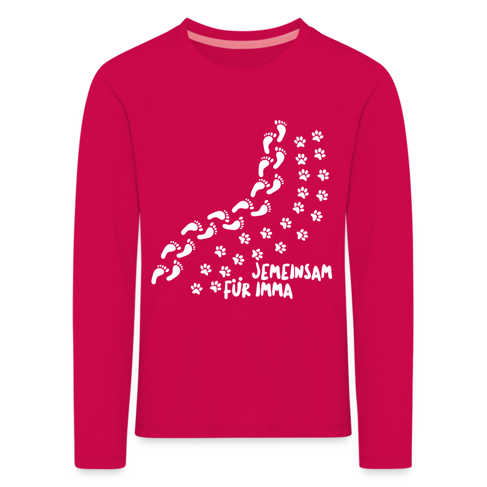 Jemeinsam Für Imma - Kinder Langarmshirt - dark pink