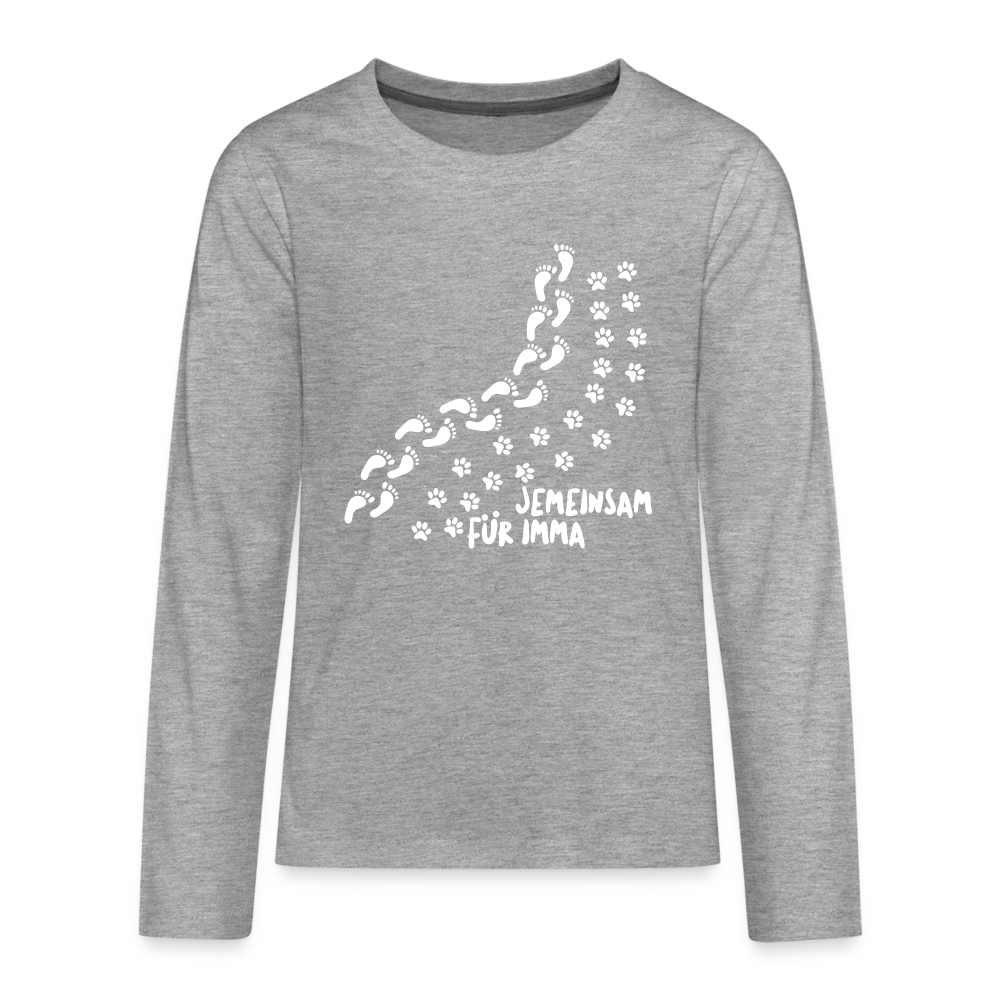Jemeinsam Für Imma - Teenager Langarmshirt - heather grey