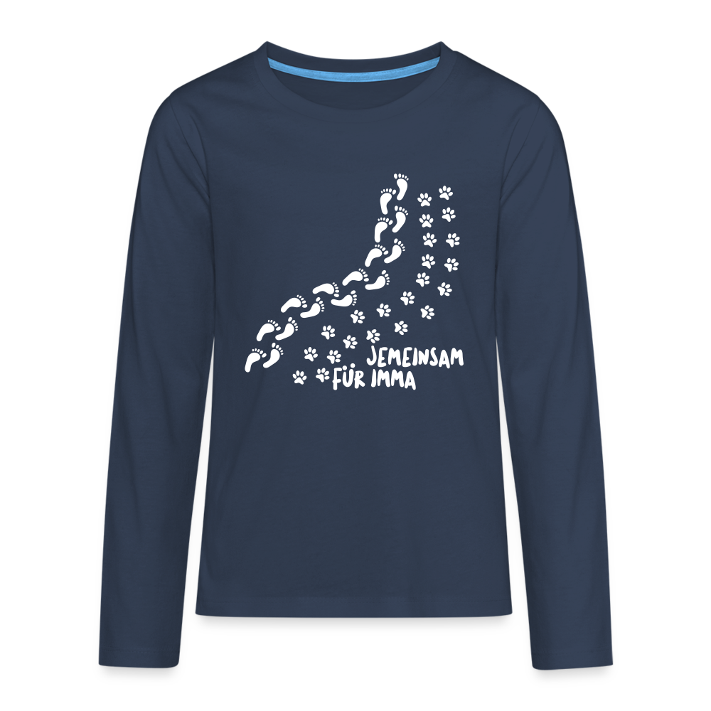 Jemeinsam Für Imma - Teenager Langarmshirt - navy