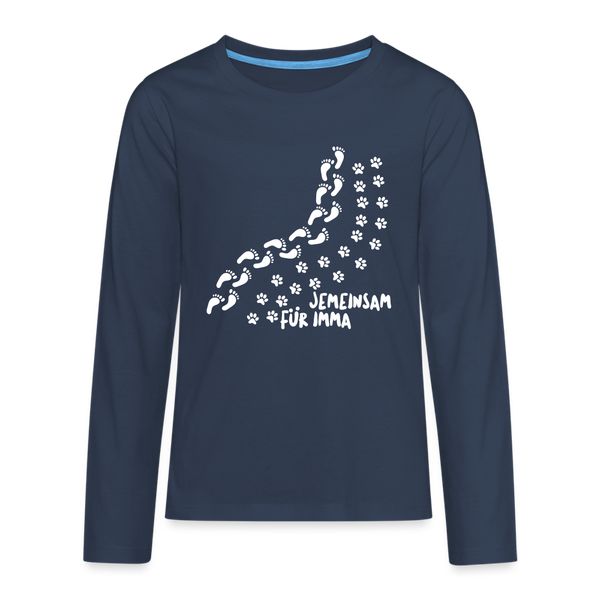 Jemeinsam Für Imma - Teenager Langarmshirt - navy