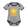 Dufte - Baby Bio-Kurzarm-Kontrastbody - heather grey/navy